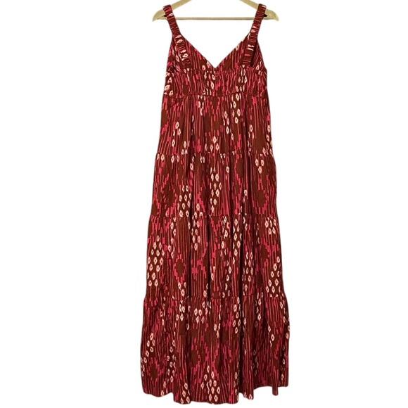 Hatch Maternity Dress 2 Clay Ikat Katherine Maxi Sleeveless Lightweight NWT - Picture 3 of 9